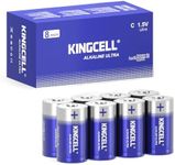 KINGCELL C Batteries 8 Pack, Alkali