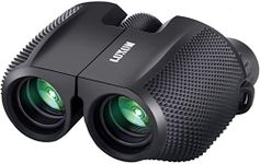 Laupha Bird Watching Compact Binoculars 10x25 - Waterproof Binocular Weak Light Folding High Powered Binoculars for Adults Kids Outdoor Shooting Travelling Lightweight