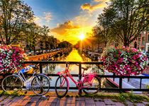 Amsterdam Sunrise Jigsaw Puzzles for Adults 1000 Piece Netherlands Canal Jigsaw Puzzles for Adults Gifts