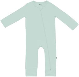 KYTE BABY Soft Bamboo Rayon Rompers, Zipper Closure, 0-24 Months (3-6 Months, Sage)