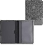 kwmobile Registration and Insurance Holder - Car Document Holder for Vehicle Documents and Cards - PU Leather with Design - Grey