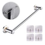 Towel Rail-38cm Stainless Steel Bath Towel Holder,Brushed Hand Towel Holder Hanger Rail Organizer Rack Bar Bathroom Accessories for Bathroom Hardware and Kitchen,Silver