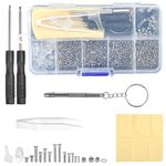 500 PCS Eyeglass Repair Tool Set, Glasses Repair Kit with Screws, Nose Pads, Screwdriver, and Tweezers - Complete Eyewear Fixing Kit