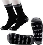 JXGZSO 2 Pairs Poppy Gift The Guy Wearing These Socks Is The Best Poppy Ever Socks Fathers Day Present Birthday Gift, Pop Pop Socks, One Size