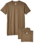 Soffe Men's 3 Pack - 100% Cotton Military Tee, Tan, X-Large