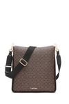 Calvin Klein Women's Fay North/South Large Crossbody, Brown/Khaki/Black, One Size