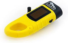 PrimalCamp Hand Crank Solar Powered Rechargeable LED Flashlight: Survival Gear Self Powered Charging Torch & Dynamo - Best for Fishing Boating Hiking Backpack Camping Safety Weather Emergency Pack