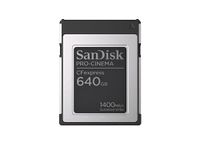 SanDisk 640GB PRO-CINEMA Cfexpress Type B, up to 1500 MB/s write, up to 1700 MB/s read speeds, Flawless 8K video capture