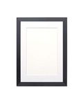 Black Frame with White Mount Photo Frame | Picture Frame | Poster Frame - (29.7x42cm for 21x29.7cm) A3 For A4 picture