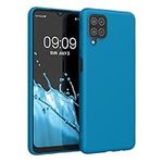 kwmobile Case Compatible with Samsung Galaxy A12 Case - Soft Slim Protective TPU Silicone Cover - Caribbean Blue