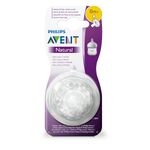 Philips Avent Natural Teat, 0 Month+, Newborn Flow, Anti-Colic, Pack of 2 - SCF041/27 2 Count (Pack of 1)