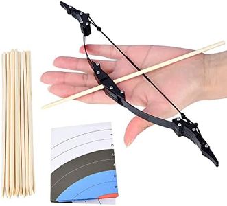 Archery Mini Bow and Arrow Set Mini Recurve Bow Hunting Longbow Mini Triangle Bow Compound Bow Right Left Hand for Shooting Practice (Type 4)