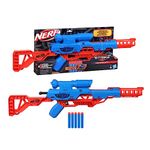 Nerf Alpha Strike Mantis LR-1 Dart Blaster with Targeting Scope and 5 Official Nerf Elite Foam Darts - Easy Load Prime Fire