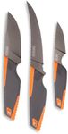 OUTDOOR EDGE VANTEX 4-Piece Roll Pack Hunting Knife Set - Includes Drop-Point, Boning, Caping Knives & Sharpener - Great Elk and Deer Field Dressing Processing Kit for Hunters