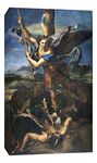 Tallenge - St. Michael Vanquishing Satan a Renaissance Art Painting by Raphael - Medium Gallery Wrap(Canvas,14 x 24 inches, MultiColour)