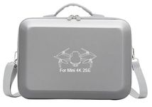 M.G.R.J® Portable Carrying Case Cover Compatible for DJI Mini 4K || Mini 2 SE || Mini 2 with Portable, Waterproof & Shockproof Features & Adjustable Shoulder Strap (Hard|PU Leather|Grey)