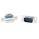 Generic 2 Pcs Soldering DB15 DB-15 Male Pin VGA D-Sub Connector Adapter