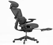 HINOMI H1 Pro V2 High Back Ergonomic Office Chair with Built-in Leg Rest, Foldable Design, Flip Up Arms, Suitable as Home Office Chair and Computer Chair (Black, Standard)