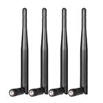 Bingfu Dual Band WiFi Antenna 2.4GHz 5GHz 5.8GHz 3dBi RP-SMA Male Antenna Replacement (4-Pack) for WiFi Router Wireless Network Card USB Adapter Security IP Camera Video Surveillance Monitor