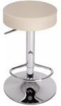 CRAFTSPEN- Furniture Swivel High Counter Stool Round Chair Thick Sturdy Padding, Adjustable 24" to 32.7" inches Height Stool,Office, Shop, Clinic, Hospitals Kitchen Bar Stool (Off-White) 1pc