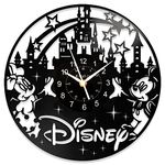 QIANGGE Disney Wall Clock Mickey Mouse Clock, Vinyl Record Clock, 12 Inch Disney Clocks Cute Wall Art Room Decor Handmade Clock, Creative Gifts for kids or Mickey and Minnie Fans