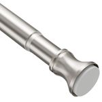 Amazer Spring Tension Shower Curtain Rod, 42-72 Inches Rust-Resistance Shower Curtain Rod Bathroom Rod, Nickel