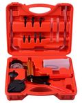 Vacuum Pump Brake Pump Tester Set Vacuum Gauge and Brake Bleeder Kit for Car with Adapters Housing Metal Handle