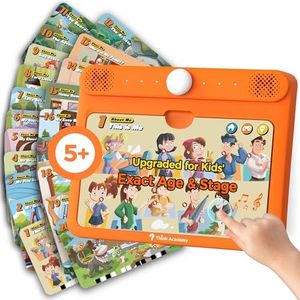 Think Academy Learning Pad for 5+, Age-Optimized Screen-Free Educational Learning Tablet, Learn to Read Phonics Flash Cards with Alphabet, Words, Numbers, Music, Preschool Learning Activities for Kids