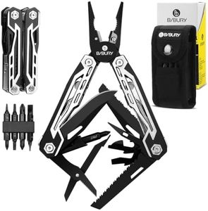 BIBURY Multitool, 21-in-1 Stainless Steel Pocket Knife with Scissors, Self-locking Multi Tool Pliers with Sheath for Outdoor, Survival, Camping, Home Repair, Gadgets for men Gifts for Men