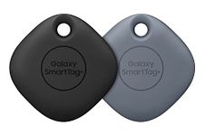 Samsung Galaxy SmartTag+ with Ultra-Wideband and Augmented Reality Finding, Bluetooth Item Finder and Key Finder, 120m Fidning Range, 2 Pack, Black & Denim Blue (UK Version)