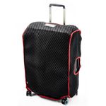 Luggage Glove Diamond - Luggage Protector Suitcase Cover, Mesh Sleeve - Travel Bag & Suitcase Accessories, Bump & Scratch Resistant, TSA/Security Dial Lock - Large Size Red Suitcase Cover