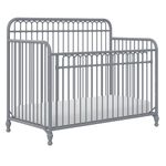 Little Seeds Monarch Hill Ivy 3-in-1 Convertible Metal Crib, Dove Gray