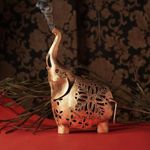 RusticDior Metal Tea Light Candle Holder For Home Décor Elephant Design, Gold