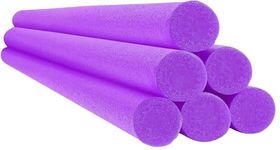 Chochkees Purple Pool Noodles Swimming Foam Tube, Floating Thick Noodles for Floating, Pool Accessories, 52" (6-Pack)