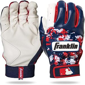 Franklin Sports MLB Digitek Baseball Batting Gloves - White/Navy/Red Digi - Youth Medium