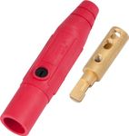 Marinco CLM2M-C CLM Cam Type, Series 15 Mini Inline, Single Pin Connector, 150 Amp, 600 Volt, 8 - #2 AWG, Male - Red (C)