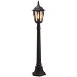Konstsmide Outdoor Light Firenze Pathway Outdoor Light / 1 x 100 W E27 Max Bollard / Clear Glass / Aluminium / IP43 / Outside Light Matt Black, 7215-750