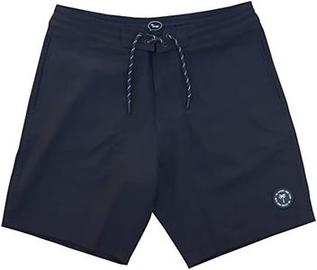 Ho Stevie! Men's Surfing Boardshorts with Anti-Water Pockets, Key Loop, 17" Outseam Swim Trunks (Black, 31)