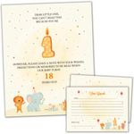 50 Funny Baby Time Capsule Cards with 8x10 Sign - 50 Double-sided Baby Predictions and Advice Cards Suitable as 1st Birthday Party Games or Baby Shower Time Capsule with 8x10 Sign (Time Funny)