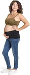 Maddie Moo Belly Band Seamless Maternity and Postpartum Shirt Extenders, Cotton, XXXX-Large- Black