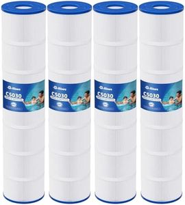 Hiioors C5030 Pool Filter Cartridges, Compatible with Hayward SwimClear C5030, C5020, C5025, Replaces Hayward CX1280XRE, Pleatco PA131, 524 Sq. Ft., 4-Pack, Heavy Duty 5 Oz+ Trilobal Fabric