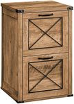 VASAGLE File Cabinet, Filing Cabinet with 2 File Drawers, Printer Stand, Fit A4, Letter Size, Hanging File Folders, Modern Farmhouse Style, for Home Office, Study, Honey Brown UOFC048T41