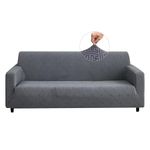 WODHMIEY Stretch Sofa Slipcover, Soft 3D Jacquard, Couch Sofa Cover with Anti Slip Technology, for Fabric or PU Leather Sofas (3 Seater (190-230cm))