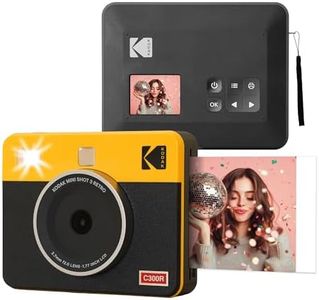 Kodak Mini Shot 3 Retro 2-in-1 Portable 3x3” Wireless Instant Camera & Photo Printer, Compatible with iOS, Android & Bluetooth, Real Photo HD 4Pass Technology & Laminated Finish – Yellow