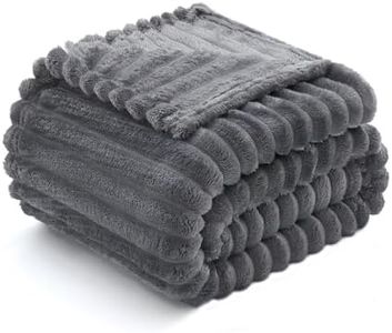 MIULEE Manta Polar De Microfibra - Manta Suave Y Ligera para La Cama, El Sofá, El Camping Y Los Viajes - Manta Cálida Ultra Suave (150 X 200, Gris Oscuro)