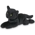 Bearington Small Plush Stuffed Animal Black Cat, Kitten 8 inches