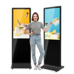 QIXZOCV 43 Inch Indoor Digital Signage Touchscreen Kiosk Floor Standing Advertising Display LCD Totem Interactive Monitor Android System with Auto Media Player