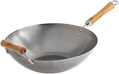 JOYCE CHEN Classic Series 14-Inch Carbon Steel Wok with Birch Handles