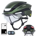 Lumos Ultra E-Bike Smart Helmet | NTA 8667 Certified | Front & Rear LED Lights | Retractable Face Shield | App Controlled | EBike, Scooter, Cycling, Bicycle | Adults, Men Women