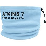 Personalised Name & Football Club Fleece Snood with Adjustable Toggle (Baby Blue)